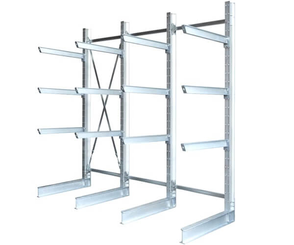 kragarmrega einseitig feuerverzinkt gebraucht 3500x1200 4 Stk - gebrauchte Kragarmregale