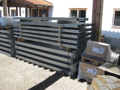 Palettenregal verzinkt gebraucht 3.000 mm 400 x 300 - Verzinktes Palettenregal Dexion, H&ouml;he 3000 mm, Tiefe 1100 mm