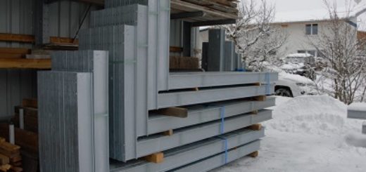 Kragarmregal gebraucht 3.700 mm hhere Tragkraft 400x300 520x245 - DEMO-Kragarmregal, gebr., eins., Höhe 2345 mm, Tiefe 1234 mm